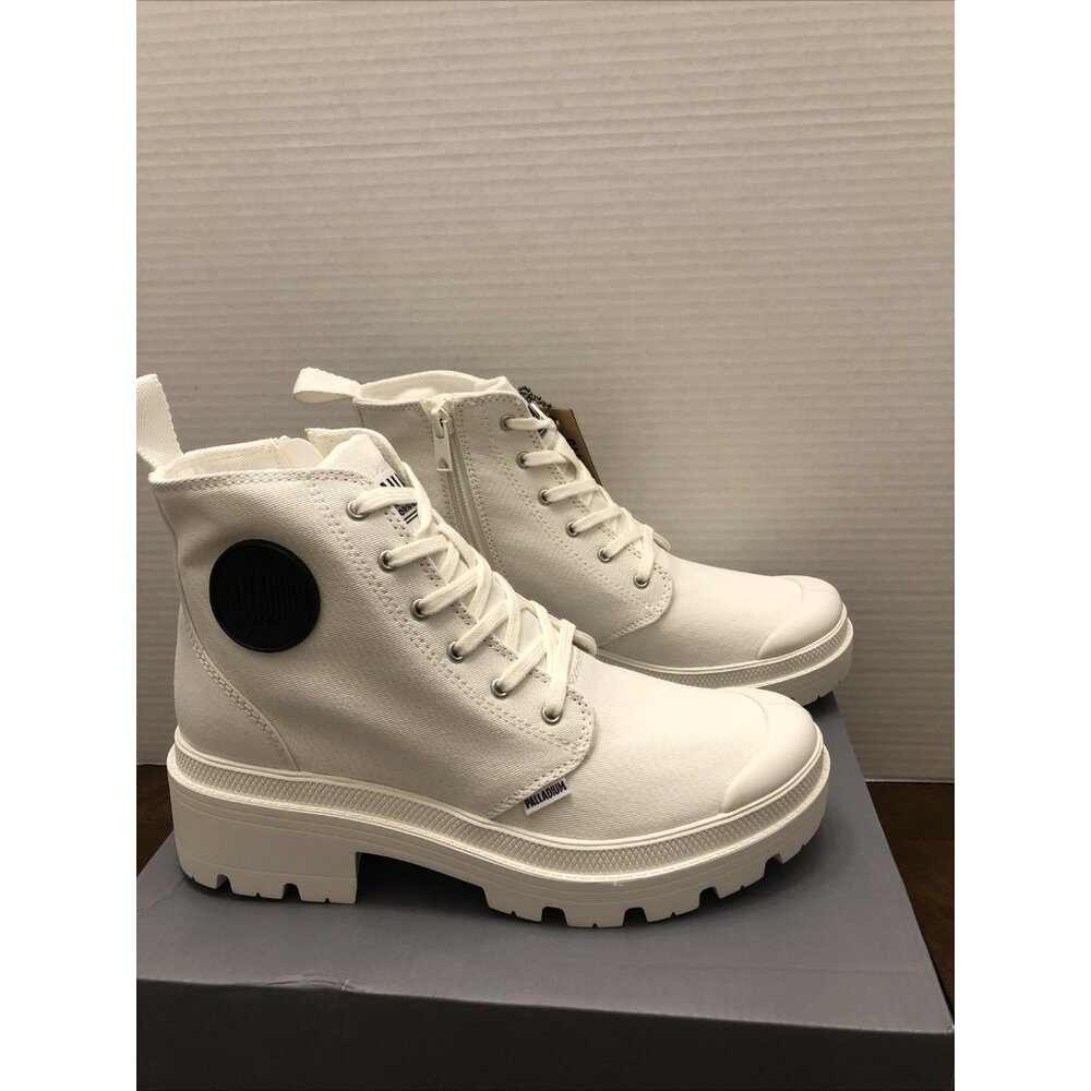 Palladium Pallabase Twill in Star White Size 10